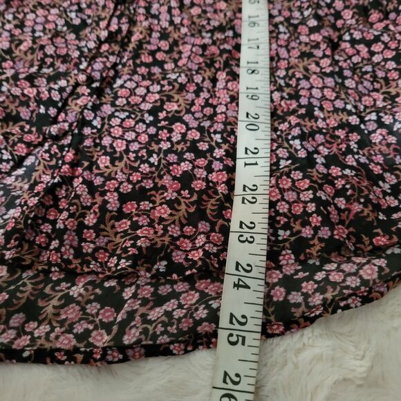 Paige Top Shirt Womens Size XS Silk Ditsy Floral Boho Romantic Long Sleeve - Picture 6 of 7